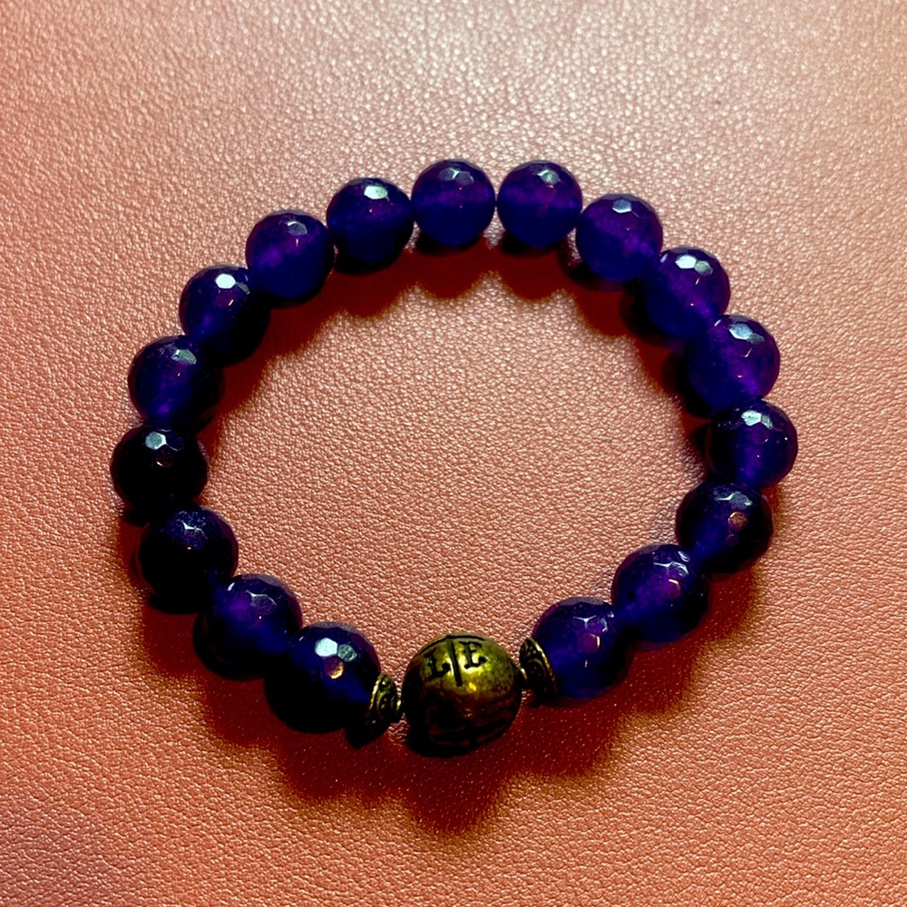 Lenny & Eva purple beaded bracelet